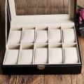 Leather Watch Case Jewelry Display Collection Storage Watch Organizer Box Holder Box 10. 