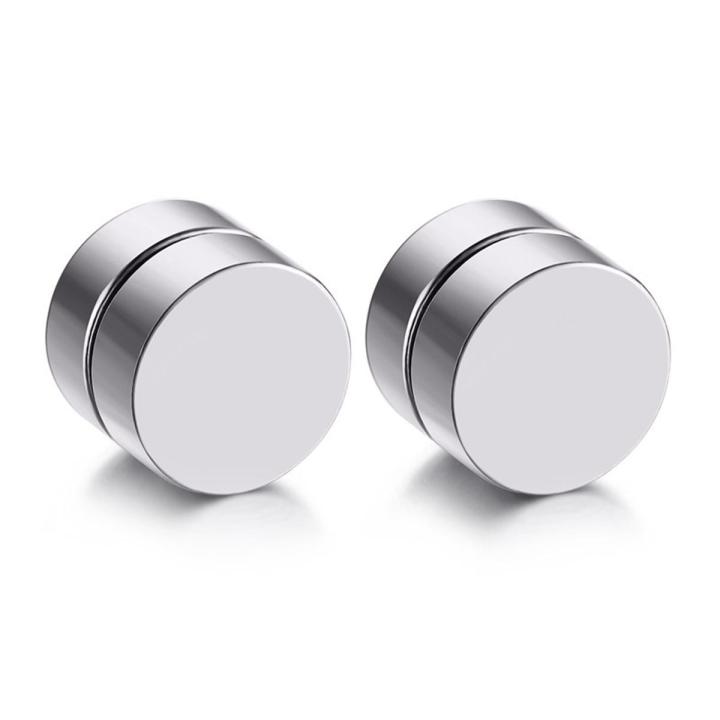 Fashion Magnetic Round Earring For Men's/Boy's Stainless Steel / Double Magnet