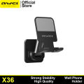 Awei X36 Wall Phone Holder Foldable Durable Strong Stickiness Adjustable Angle Suitable For Mobile Phone,Tablets. 