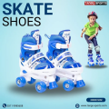 Power Superb Adjustable Roller Skate Shoes 2-Rows 4-Wheels - 2 Colors - Skating Shoes Premium Quality & Adjustable Different Size. 