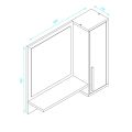 Toheed wood Bathroom Cabinet with Mirror. 