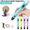 3D Pen For Kids 3D Drawing Pen for Kids 3D Printing Pen for Kids - Free 9 meter Filament,Adaptor,Holder and Cable-  Printing Doodler Pen with LCD Screen For Arts Crafts includes Premium Quality holder   Free 3 meter Filament and Electric Cable Multicolor. 