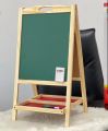 WOODEN DOUBLE SIDED LEARNING AND DRAWING BOARD WITH EASELS & ALPHABETS FOR KIDS. 