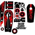honda 125 cc full bike protection stickers in matt black multicolor with wheel hub sticker. 