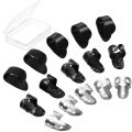 15PCS Guitar Picks Ring Thumb Finger Picks Finger Picks(Black+Silver). 