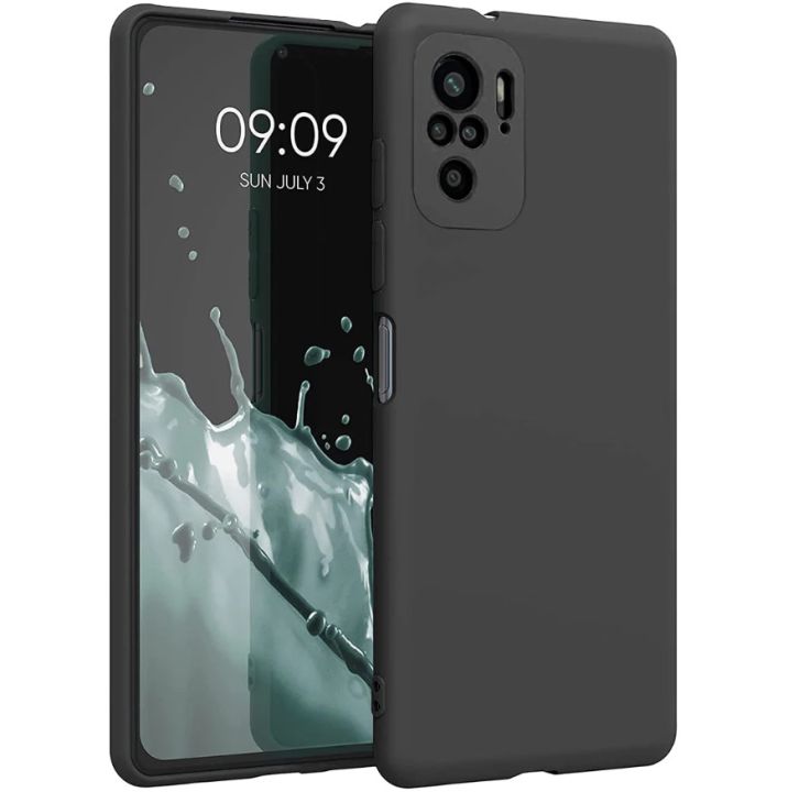 Xiaomi Redmi Note 10 4G, Note 10S Soft Silicon Matte Black Back Cover Case, Shockproof, Durable Protection for Your Phone
