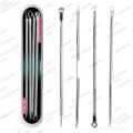 4 Pieces Acne Extractor Tool Kit – Safe Blackhead, Whitehead & Pimple Removal Set. 