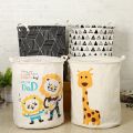 【HOT】 1Pc Cloth Art Folding Geometry Dirty Clothes Toys Storage Bucket Household Storage Basket Dirty Clothes Laundry Basket 40*50Cm. 