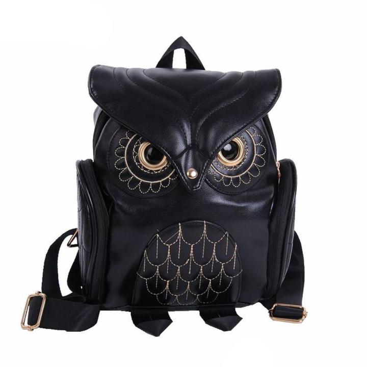 【BestGO】Fashion Cute Owl Backpack Women Cartoon School Bags For Teenagers Girls