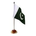 Pakistan Table Flag with Stand – Executive Office & School Desk Decor | Ideal for Patriotic Displays & Desk Organizer. 