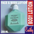 Emily Soft N Shine Shea Butter Face and Body Moisturizing Body Lotion with vitamin E choose any from Peach, Avocado and coconut variants flavors for All Skin Types 250 ml Best Absorbing for Day & Night. 