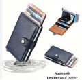 Metal RFID Blocking card Holder Fashion Slim Thin Card holder Aluminum Card holder Pop up Card holder Wallet Automatic button Wallet. 