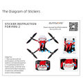 Yfashion Sunnylife Anti Scratch Stickers for DJI ni 2  Body Arm Remote Control Protector Accessories Style. 