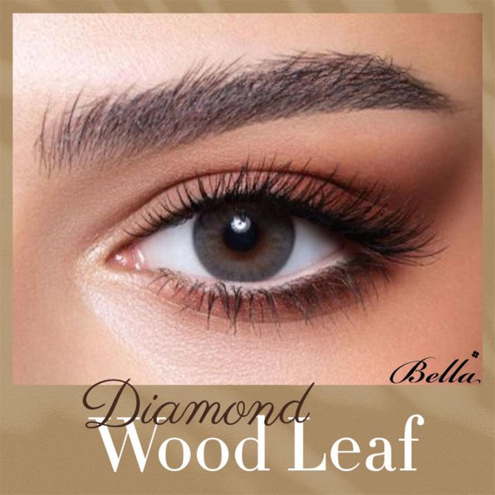 Bella Diamond Wood Leaf  | Color Contact Lenses | Quarterly Lenses | Plain & Power ±0.00 to -8.00 | Bella Contact Lenses