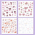 1/4PCS Cartoon DIY Transparent Sticker Sanrio Kuromi Hellokitty Waterproof Creative Hand Ledger Decoration Decal. 
