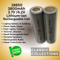 18650 3800mAh Rechargeable Cell Lithium-ion Battery 3.7V for Power Bank, LED Torch and more Gadgets. 
