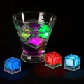 LED Ice Cube Shape Glass Lights-Food safe Polystyrene Plastic and Salt Liquid Activated Submersible, Reusable-Color Change, Battery Operated for Weddings, Parties. 