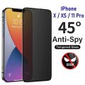 Apple IPhone XS Privacy Protector 45 Degree HD Tempered Glass Privacy Protector - Black. 
