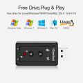 EXTERNAL USB AUDIO SOUND CARD ADAPTER VIRTUAL 7.1 CHANNEL USB 2.0 MIC SPEAKER AUDIO MICROPHONE 3.5MM JACK CONVERTER FOR PC , External USB 2.0 Virtual 7.1 Channel Audio Splitter Sound Card Adapter for PC/Laptop. 