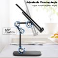 Foldable Phone Stand Plastic Cell Phone Holder Adjustable Desk Bracket Smartphone Mount Universal for iOS/Android Mobile Phone-Black. 