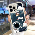 Jizetin for Redmi 10C Back Cover Cloud Astronaut Lambskin Texture PU Leather Back For Girls Boys Soft Phone Case. 