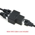 2pcs 1 to 2 Ways Ethernet RJ45 Female Cable Splitter Adapter Connector for Router PC Laptop IP Camera TV Box. 