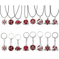 [ New ] Anime Naruto Xiao Organization Hongyun Checkmark Flag Mukakashi III Magatama Sharingan Necklace Keychain. 