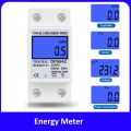 Texnele 80A Digital Single Phase Energy Meter DDS662 | 230V Din Rail KWh Power Consumption Watt Current Voltage Meter | LCD Display Wattmeter for Home Industrial Use No Reset Zero. 