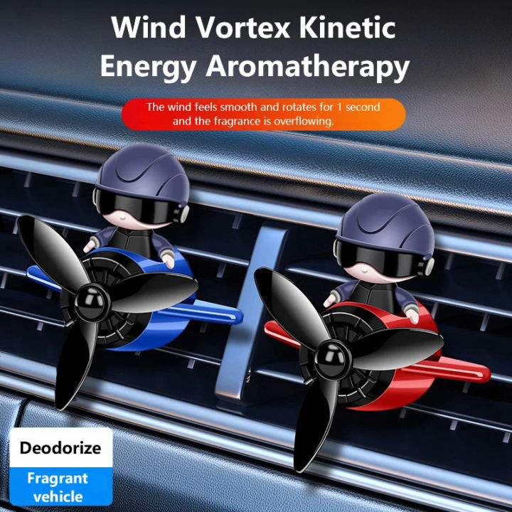 Car Air Freshener Pilot Rotating Propeller Air Outlet Perfume Clip Car Interior Aromatherapy Perfume Decoration Car Styling