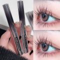 Small Silver Tube Black Mascara Waterproof Sweat-proof Lengthening Curling Eye Lashes Very Fine Brush Head Makeup. 