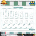 Professional Chess Game Standards FIDE Recommended Size with 32+2 Pieces Table Mat Game for National & International Championship. 