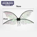 Green forest Cosplay Elf Wings Beautifully Fairy Wings Halloween Costumes. 
