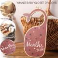 7x Infant Wardrobe Divider Label Adorable Nursery Decor Hanger Dividers. 