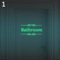 Funny Cartoon Luminous Bathroom Toilet Stickers DIY Home Decor Wall Decoration. 