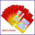 50pcs 4 Sizes Laser Packaging Bag Flat Bath Salt Cosmetic Bag One Side Clear Holographic Mini Aluminum Foil Zip Lock Bags Thick. 