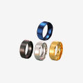 Pack Of 4 Titanium Band Rings For Boys. 