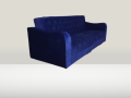Sofa Combed Aram Design  3 Seater Stylish Emboss Tufting Royal Blue Valvet & Colour Can be Customised {{ Special offer } Available. 