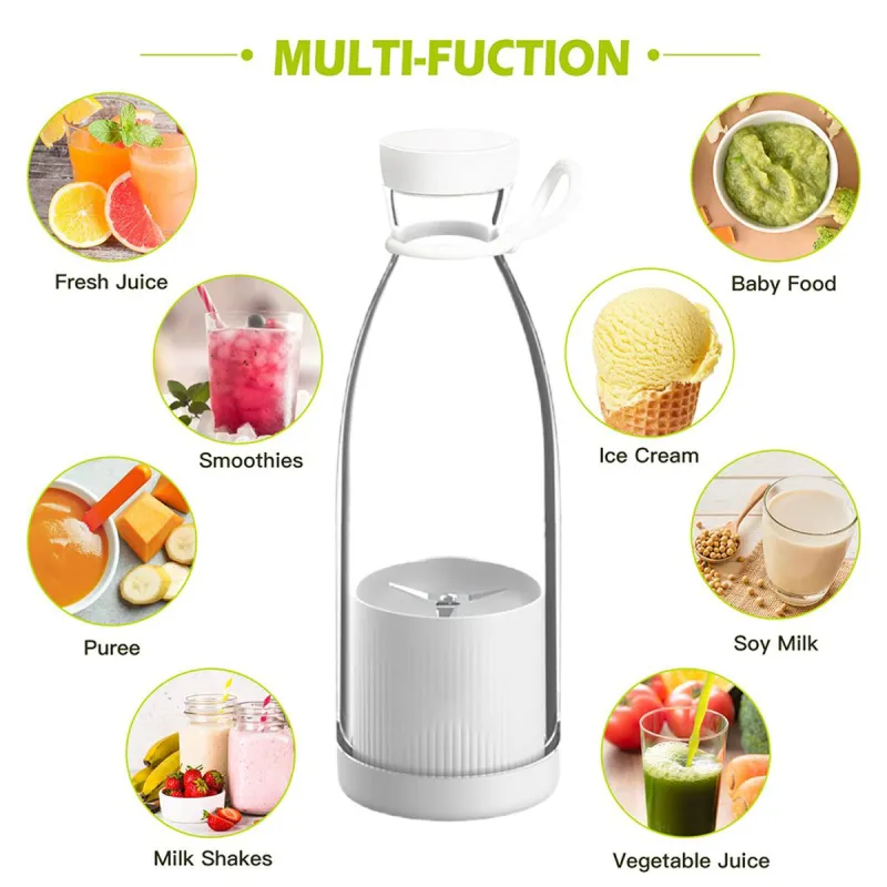 Portable and Electric Blender Bottle Juicer for
