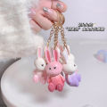 Gege bear Gogo Cub Bunny Rabbit Keychain Watery Lip Glaze Mirror Pouty Lips Student Party Affordable Lipstick. 