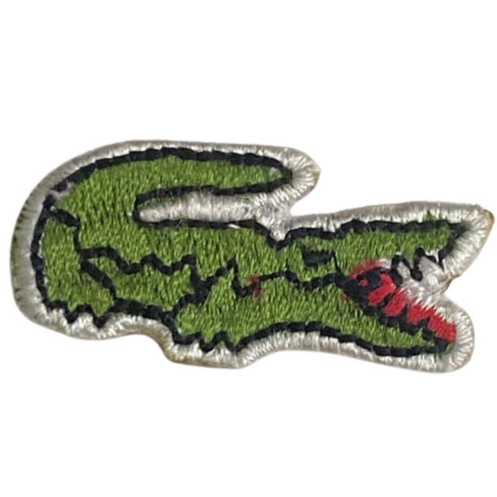 Lacoste Crocodile Embroidered Iron On Patch Sew On Badge Bags Caps Jeans and Jackets