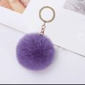 Pom Keychain Pom Pom Keychain Fluffy Ball with Keyring Handbag Backpack Ornament Pendant Accessory for Girls. 