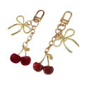 Fashion Delicious Red Cherry Keychain Summer Fruits Cherries Pendant Keyring For Women Men Jewelry Bag Accessories Gift 2024 GJCUTE. 