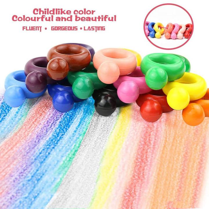 DIY Children Crayons - 6 Colors - Ring Shaped 4cm - Crayons color paint - KidzKlub
