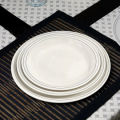 Sleek Borders Melamine Dinner Set DS#6001 (  4 Person serving Dinner Set = 22 PCS  ,  6 Person serving Dinner Set = 30 PCS  ,  8 Person serving Dinner Set = 43 PCS ). 