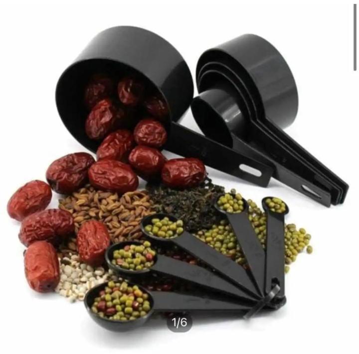 10pcs%20Black%20Plastic%20Measuring%20Spoons%20Cups%20Measuring%20Set%20Tools%20For%20Baking%20Coffee%20-%20Image%204
