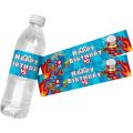6pcs Superzings Theme Water Bottle Stickers Birthday DIY Baking Seal Labels Sticker Birthday Party Baby Shower Decoration Supply. 