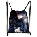 Anime Black Butler Drawstring Bag Boys Girls  Backpack Sebastian Michaelis Cartoon Student School  Bag Teen  Travel Knapsack. 