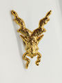3D Metal Lapel Pin Markhor Brooch, Golden Markhor Badge for men, ISI Markhor Logo Brooch for Men. 