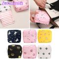 Sanitary Pad Pouch Adorable Cartoon Print Sanitary Napkin Storage Bag Large Capacity Zipper Pouch for Makeup Jewelry More Perfect for Mini Menstrual Product Bag. 