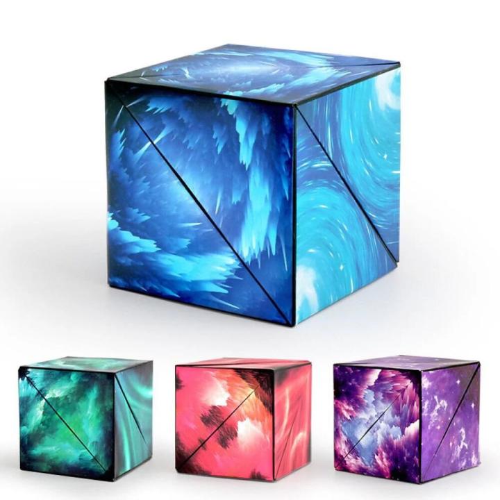 3D Magne Tic Magic Cube - 72 Shapes Shifting Box Gift Puzzle Toys Multi-Colors Over 3 Years Old